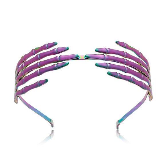 Purple Skeleton Hand Headband Halloween Gothic Accessory for Women main image 5